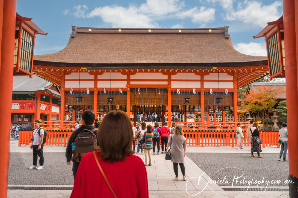 Kyoto People visit one of the sanctuaries at Fushimi Inari, the main Shrine